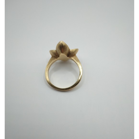 Rare Find 14kt Gold Flower Ring Modernist Mastercraft 1960&#39;s - Picture 2 of 7